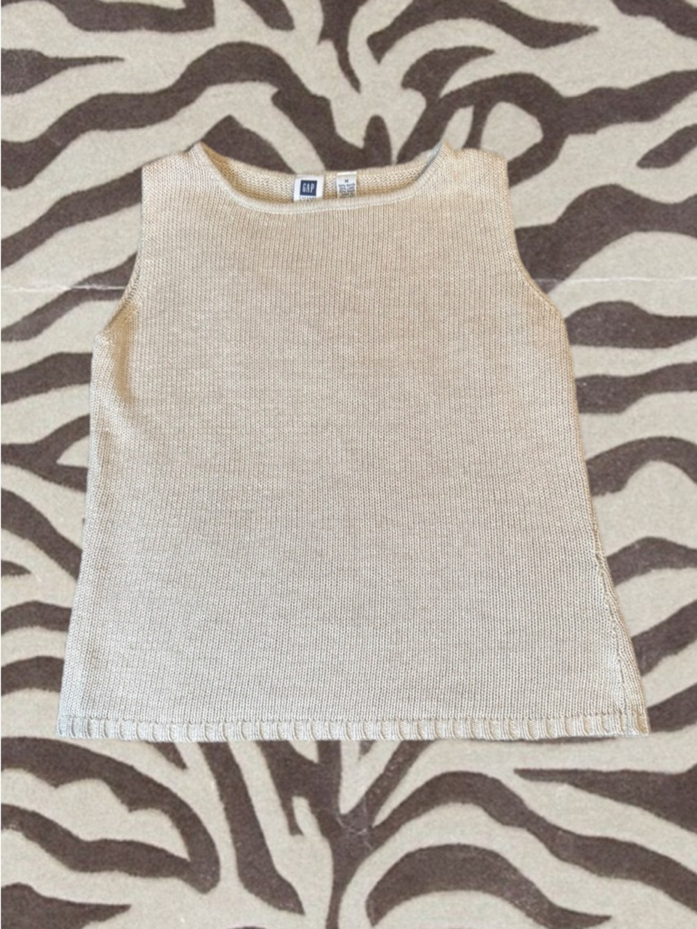 GAP Cream Knit Sleeveless Tank Top